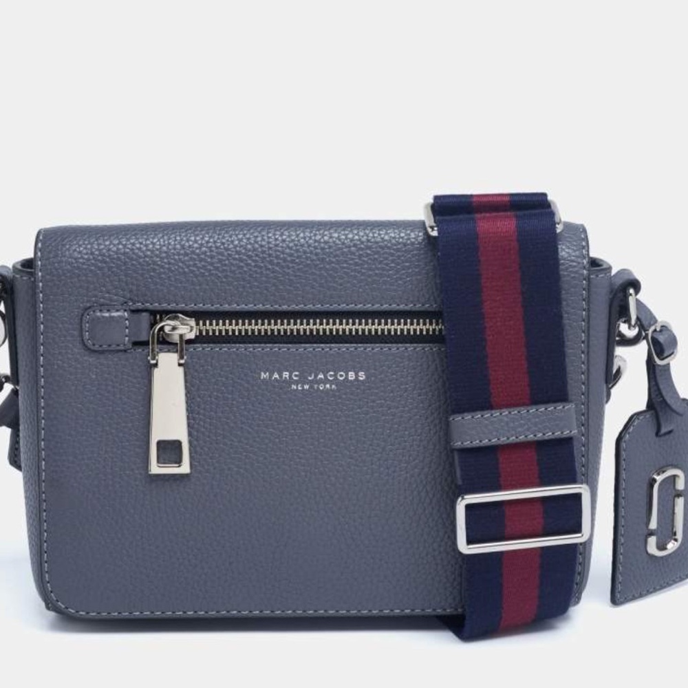 Marc Jacobs Gray Belt Bag with Red and Blue Strap